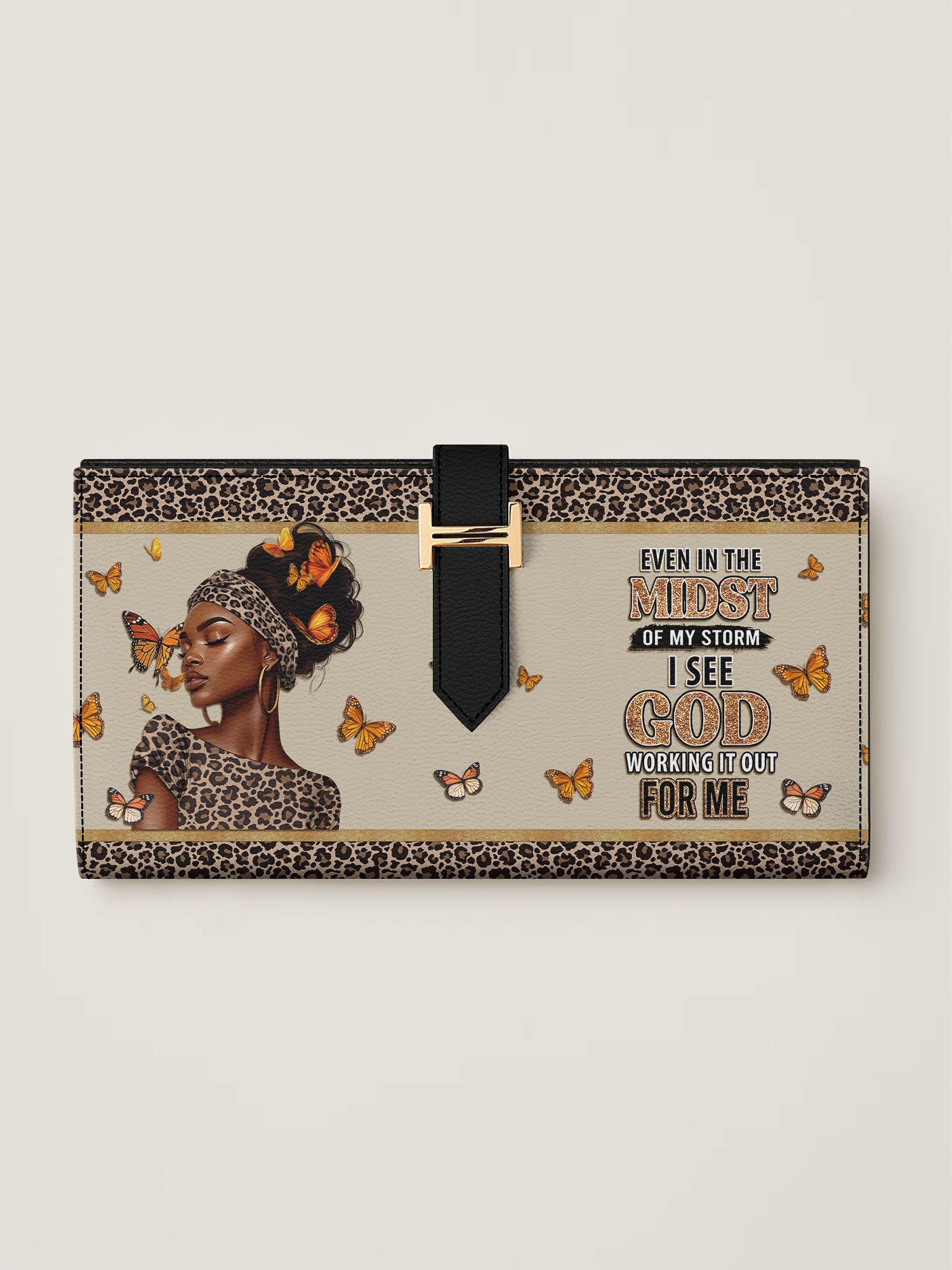 Butterfly Beauty Tab Closure Wallet