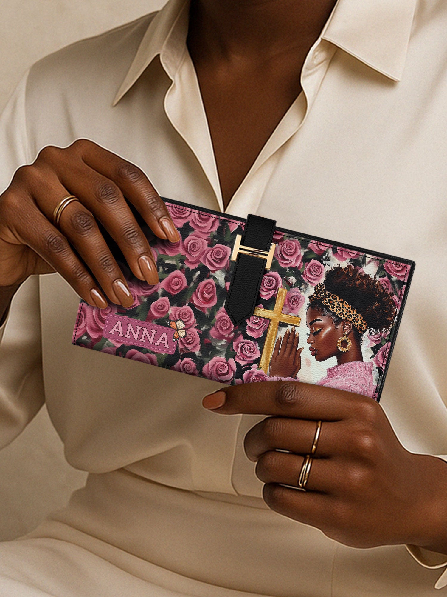 Prayerful Grace Tab Closure Wallet