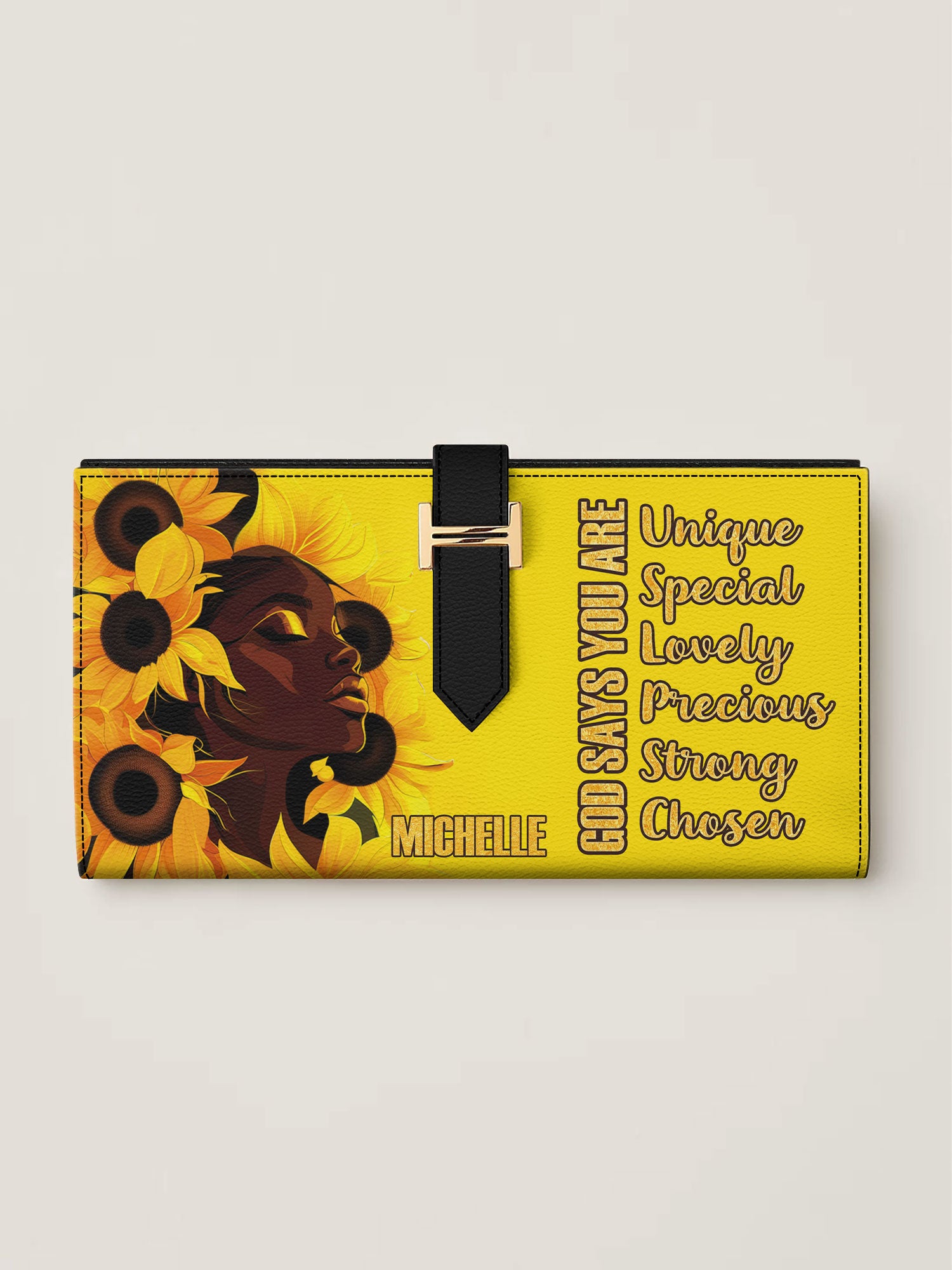Radiant Sunflower Beauty Tab Closure Wallet