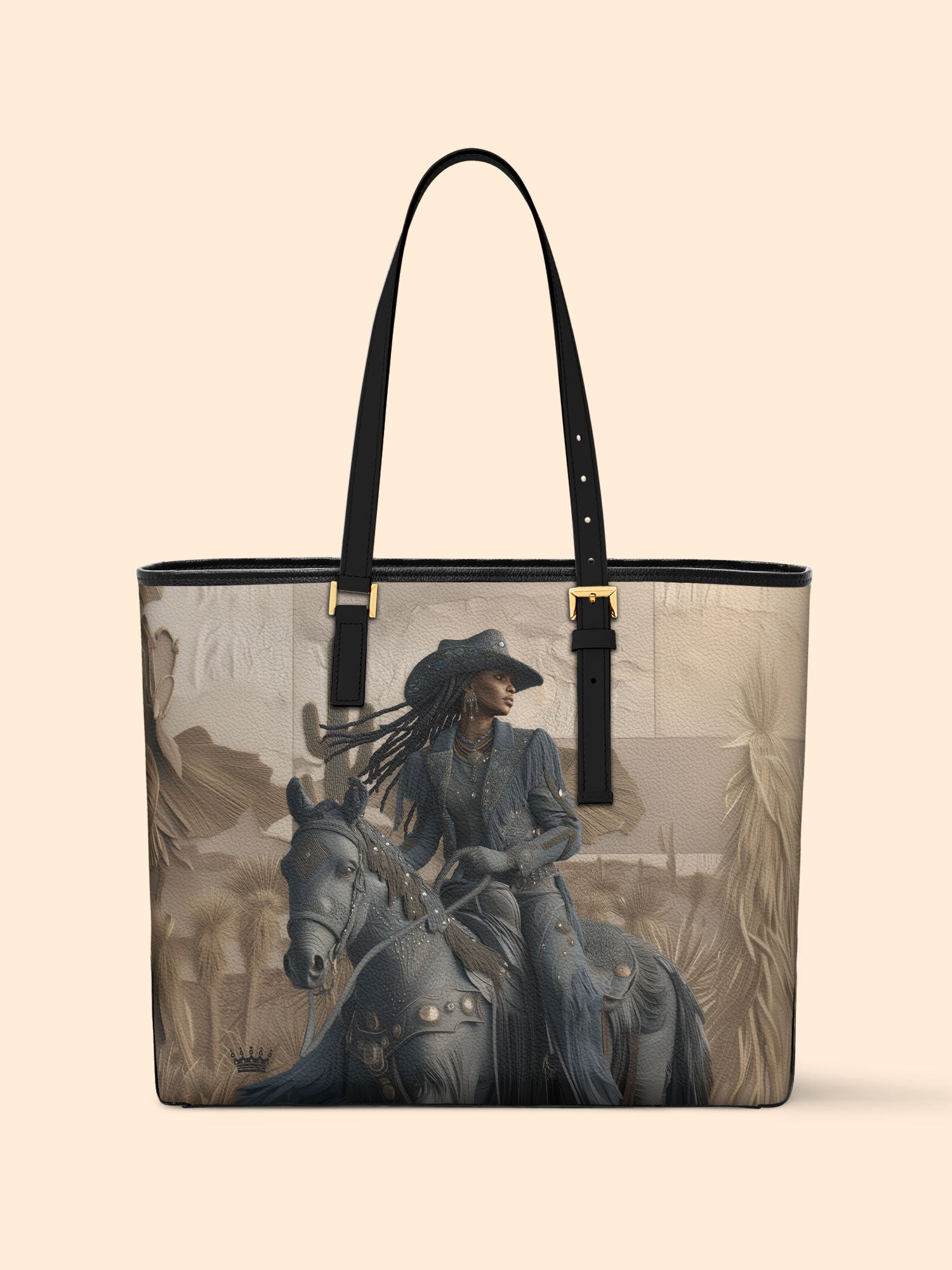Sunkissed Spurs Sleek Leather Tote QR0TD076
