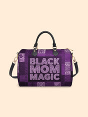 Black Mom Magic Amethyst Leather Boston Bag QR0TD661