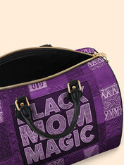 Black Mom Magic Amethyst Leather Boston Bag QR0TD661