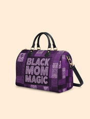 Black Mom Magic Amethyst Leather Boston Bag QR0TD661