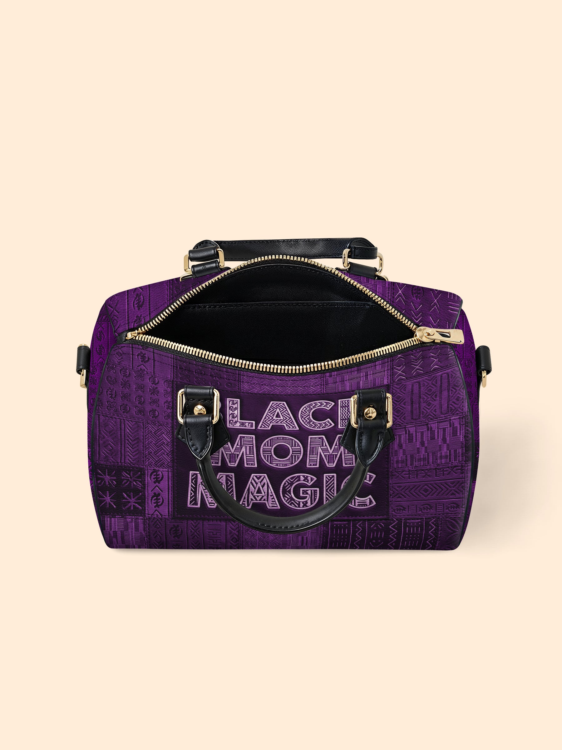 Magic Mama Amethyst Leather Boston Bag QR0TD662