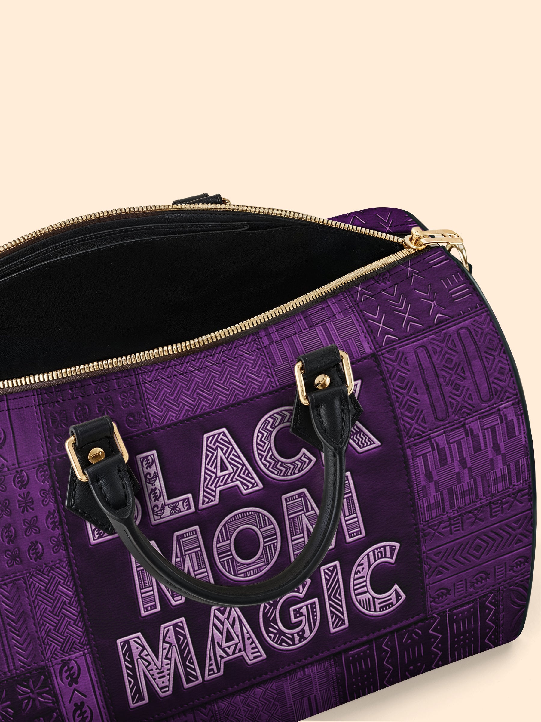 Magic Mama Amethyst Leather Boston Bag QR0TD662