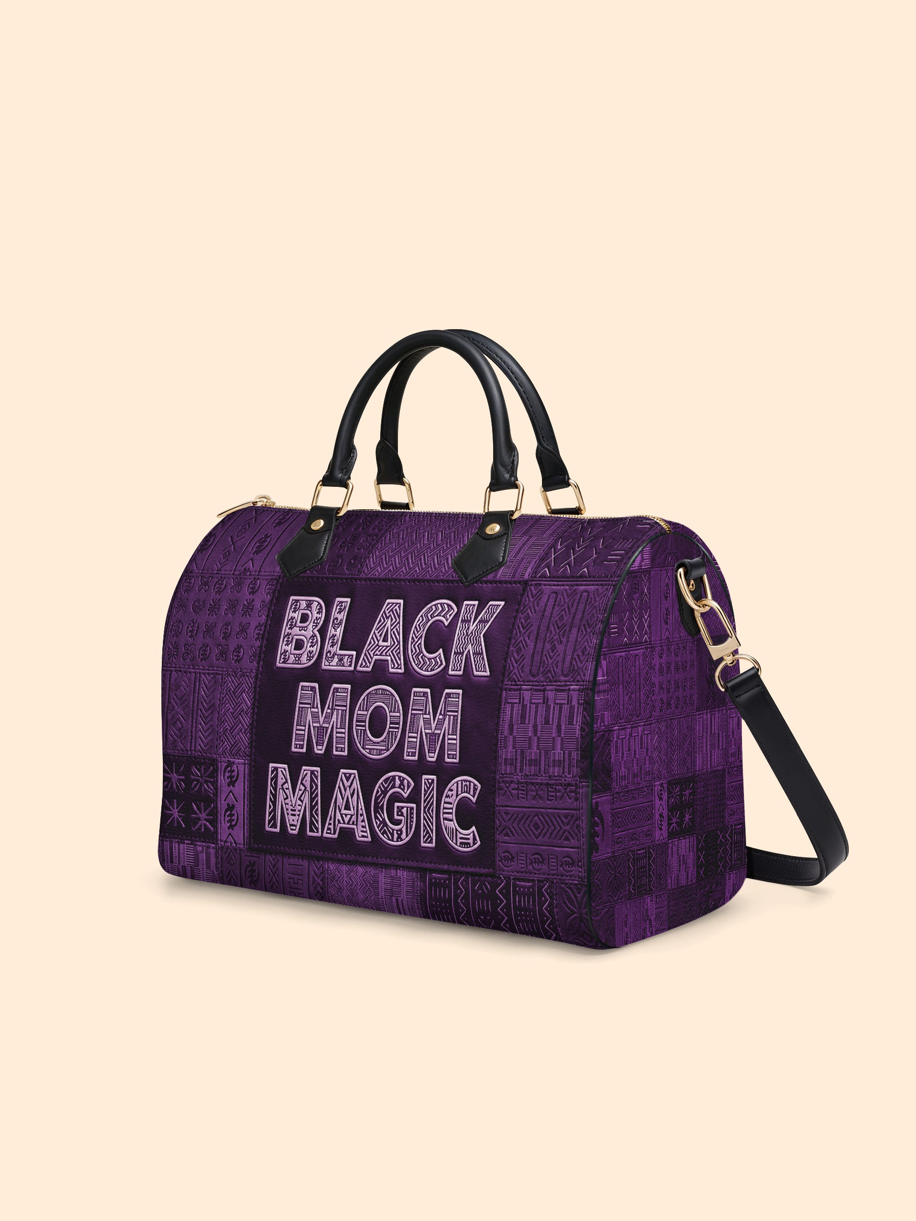 Magic Mama Amethyst Leather Boston Bag QR0TD662