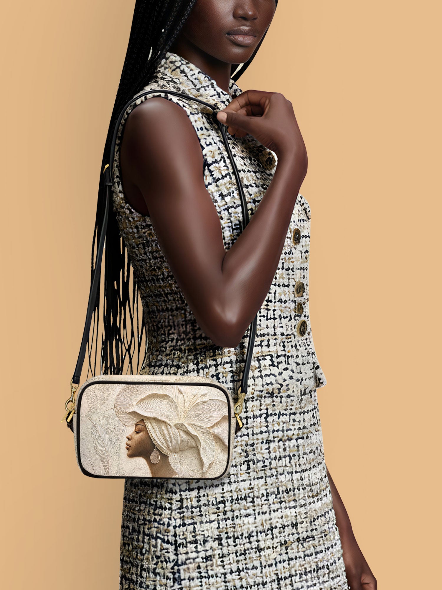 Ivory Blossom Boxy Crossbody Bag QR0TV067