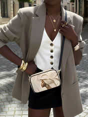 Ivory Blossom Boxy Crossbody Bag QR0TV067