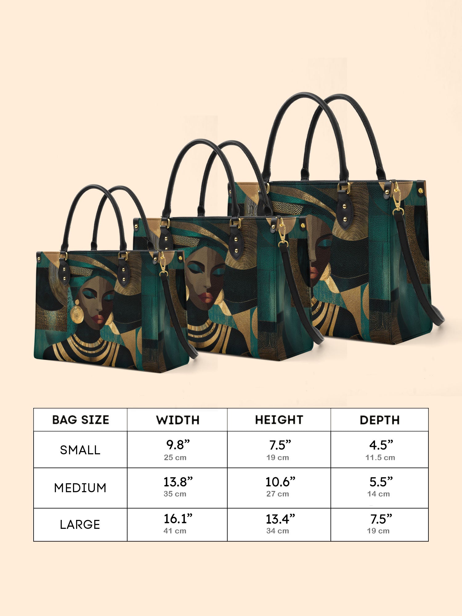 Emerald Realm Premium Leather Handbag QR0XD844