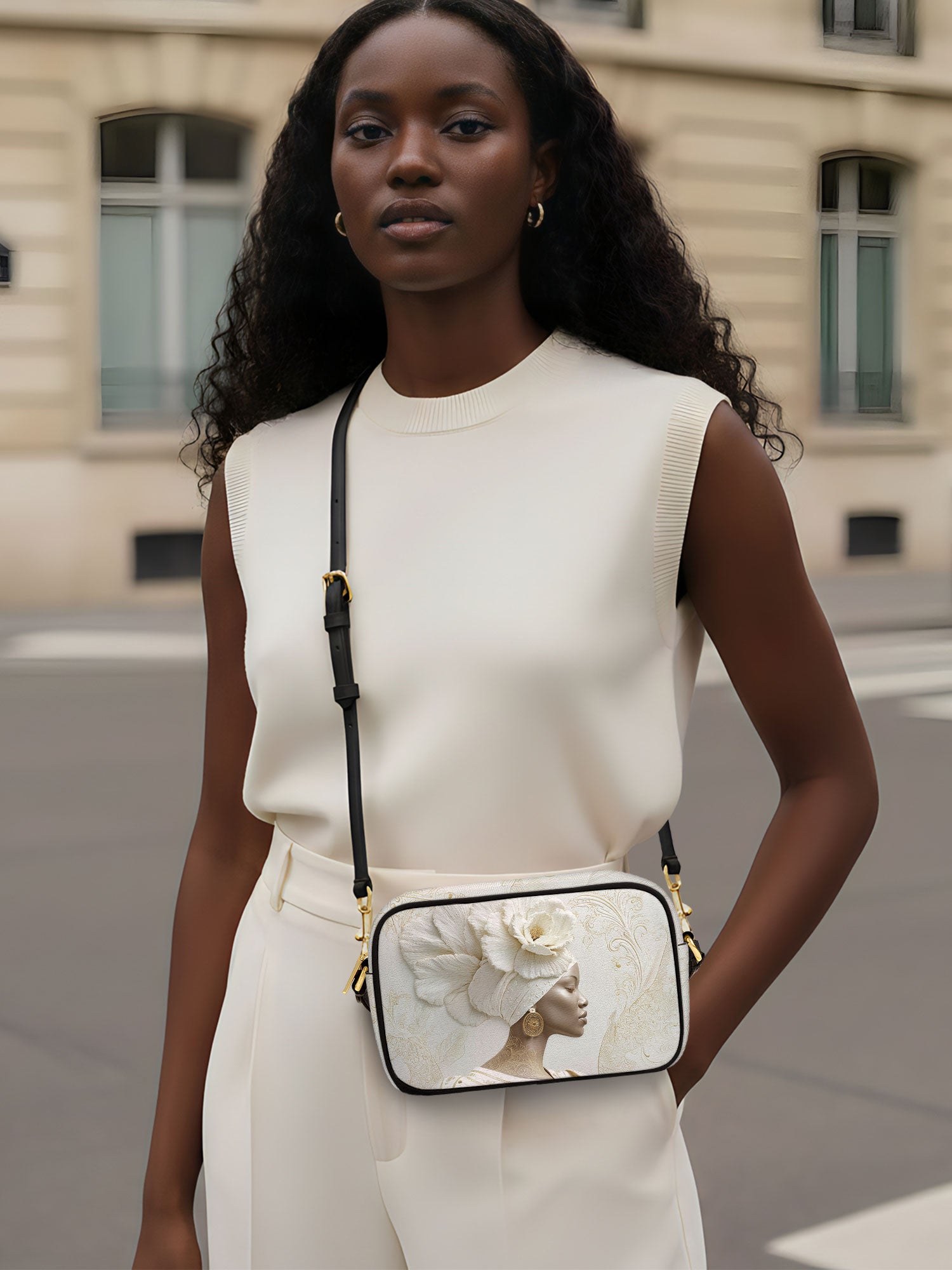 Luminous Bloom Boxy Crossbody Bag QR0TV121