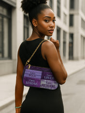 Purple Affirmations Classic Zip Pochette QR0XD1048
