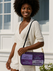 Purple Affirmations Classic Zip Pochette QR0XD1048