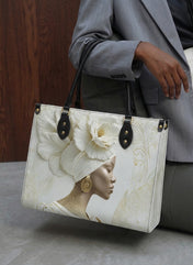 Luminous Bloom Premium Leather Handbag QR0TV121
