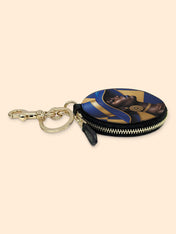 Sapphire Grace Circular Coin Pouch Bag Charm QR0HH217