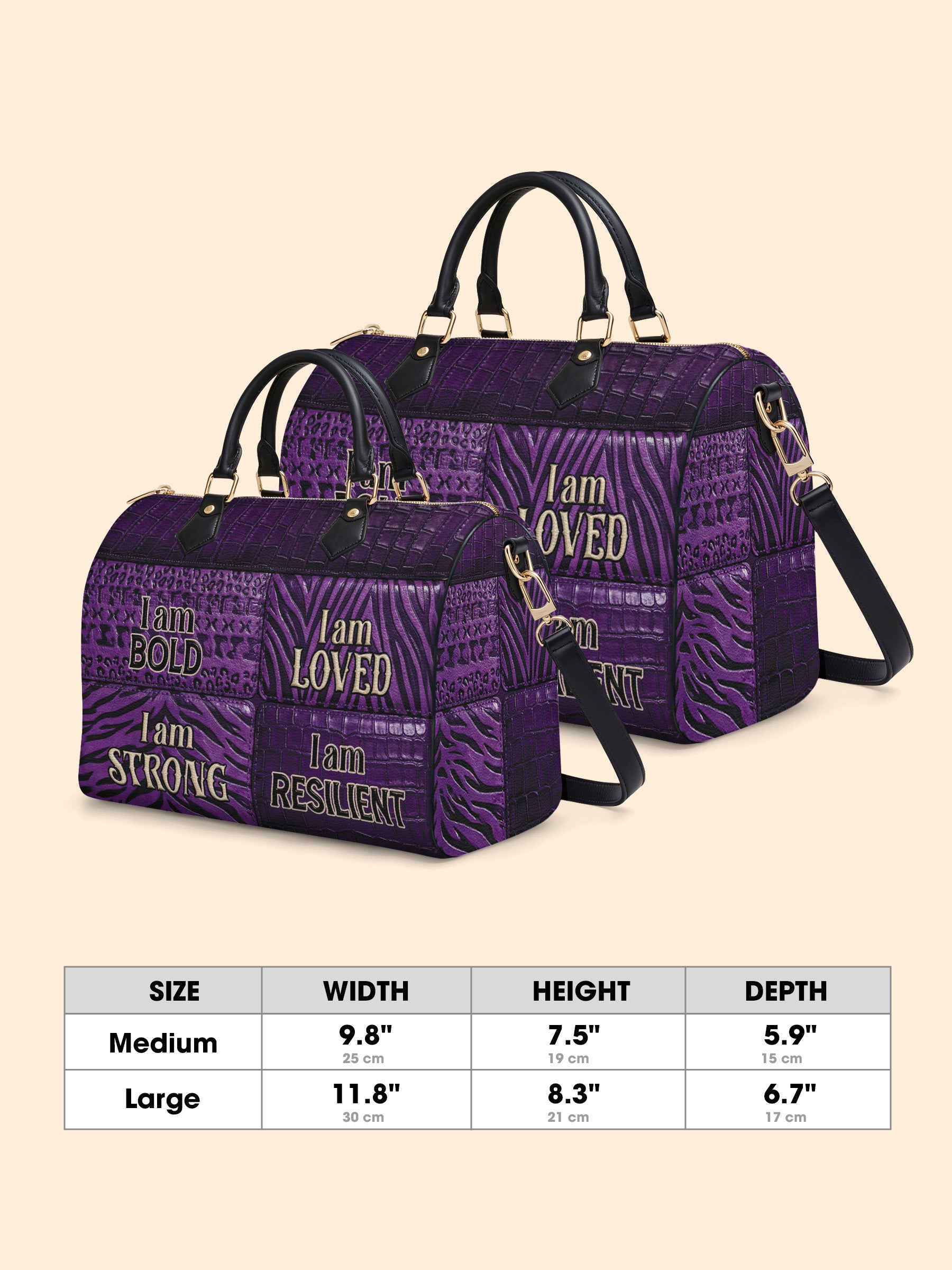 Resilient Spirit Leather Boston Bag QR0XD1049