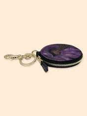Bronze Horizon Circular Coin Pouch Bag Charm QR0TD458