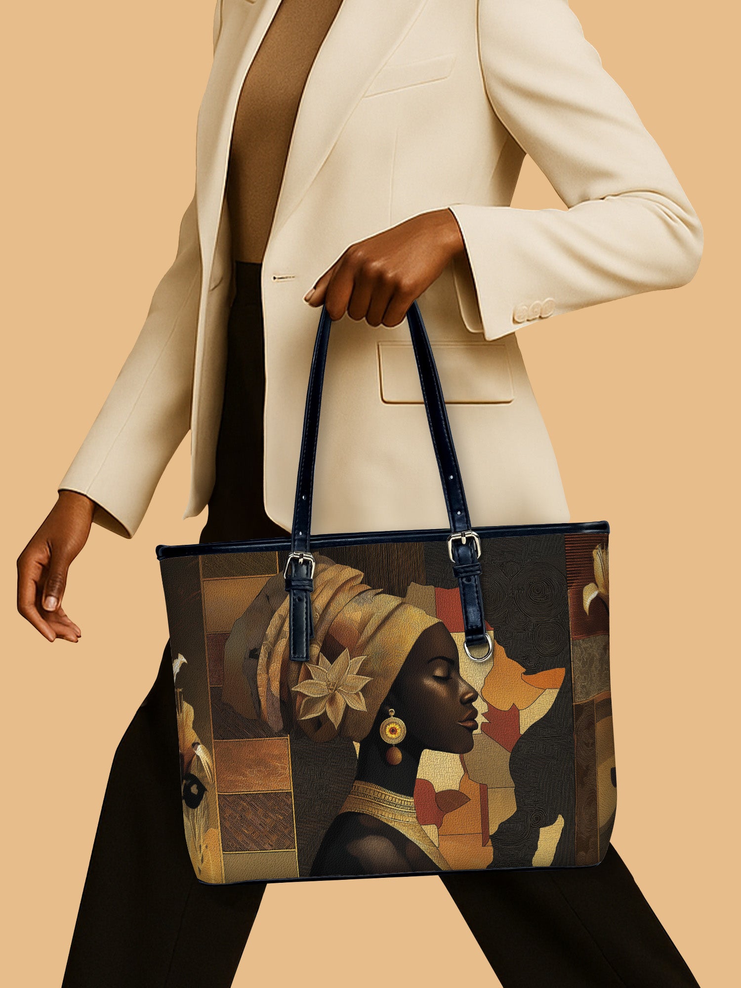 Scarlet Continent Leather Bucket Bag QR0XD785