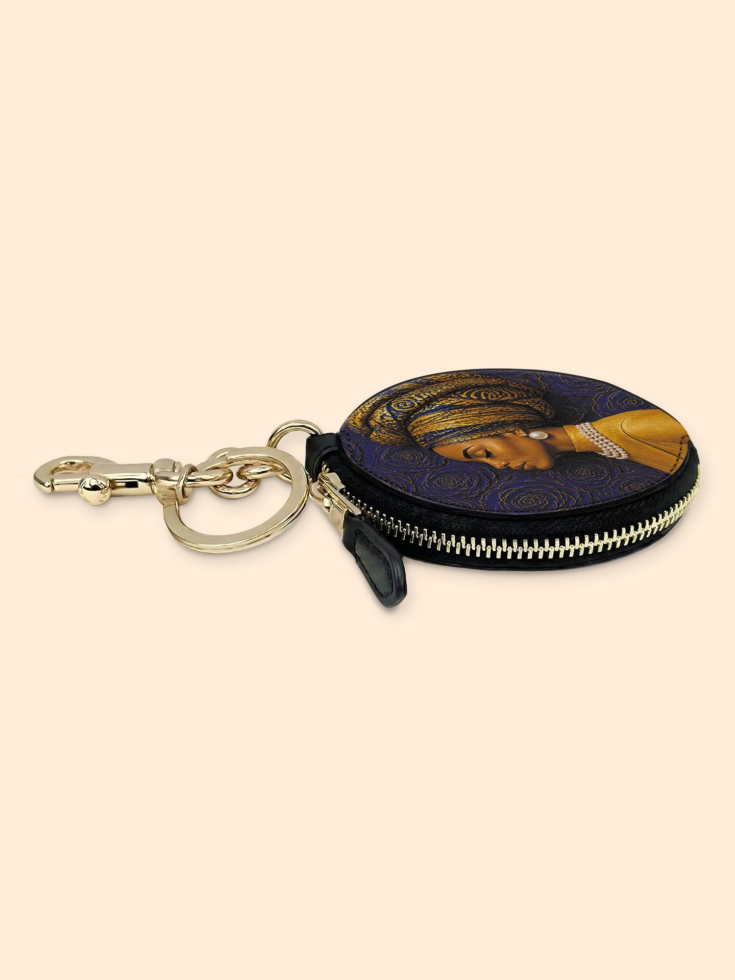 Sapphire Legacy Circular Coin Pouch Bag Charm QR0TV285