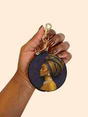 Sapphire Legacy Circular Coin Pouch Bag Charm QR0TV285
