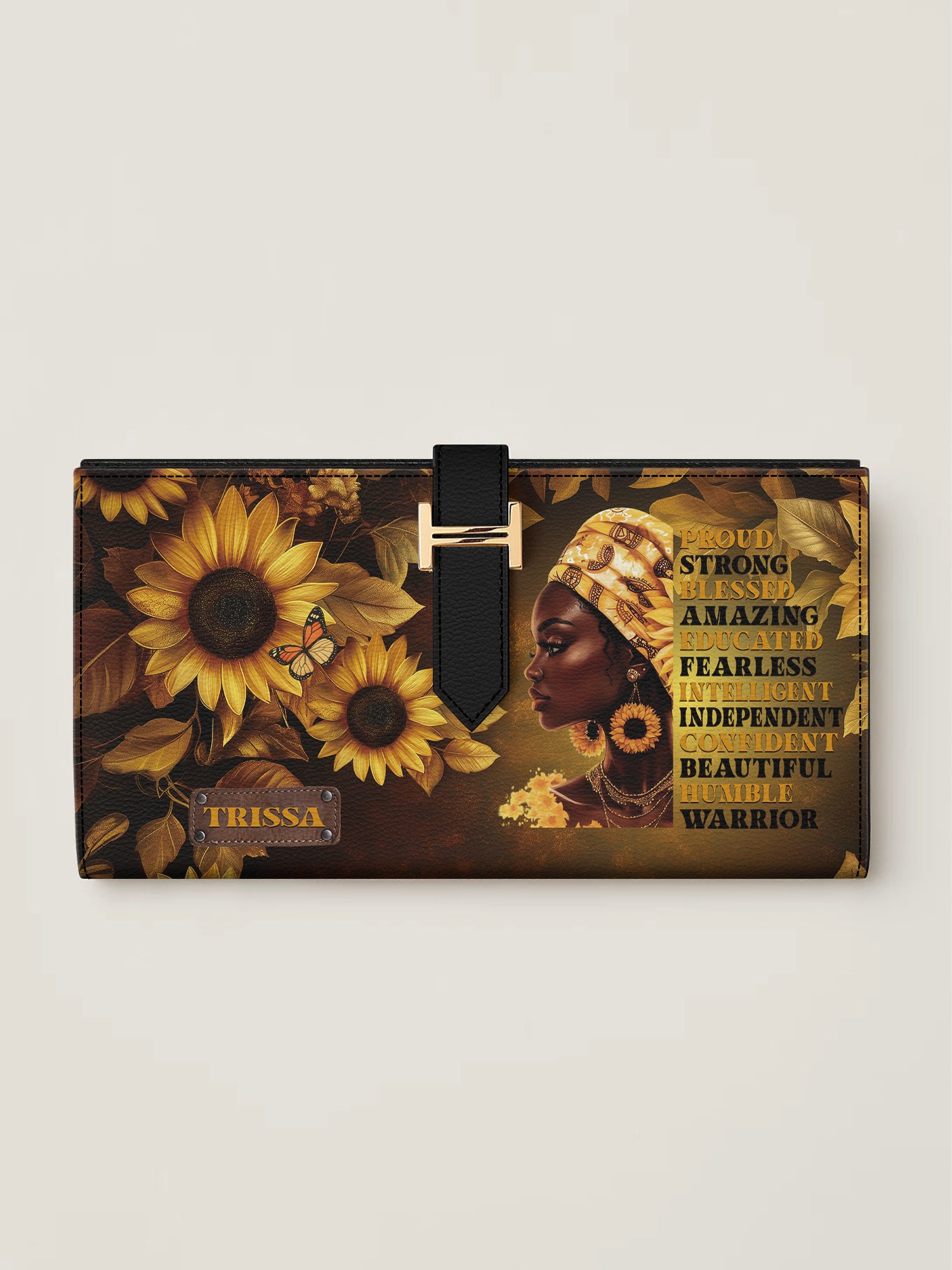 Golden Warrior Tab Closure Wallet