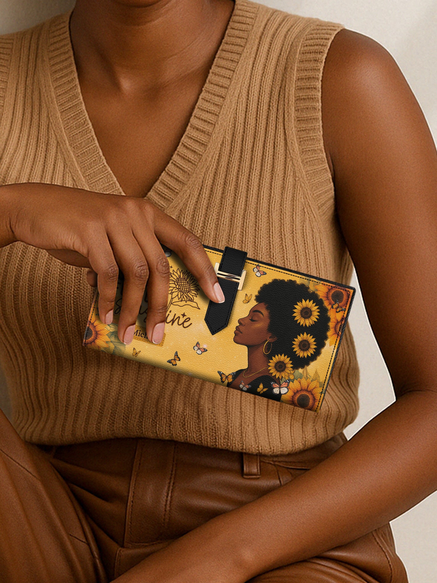 Sunshine Soul Tab Closure Wallet