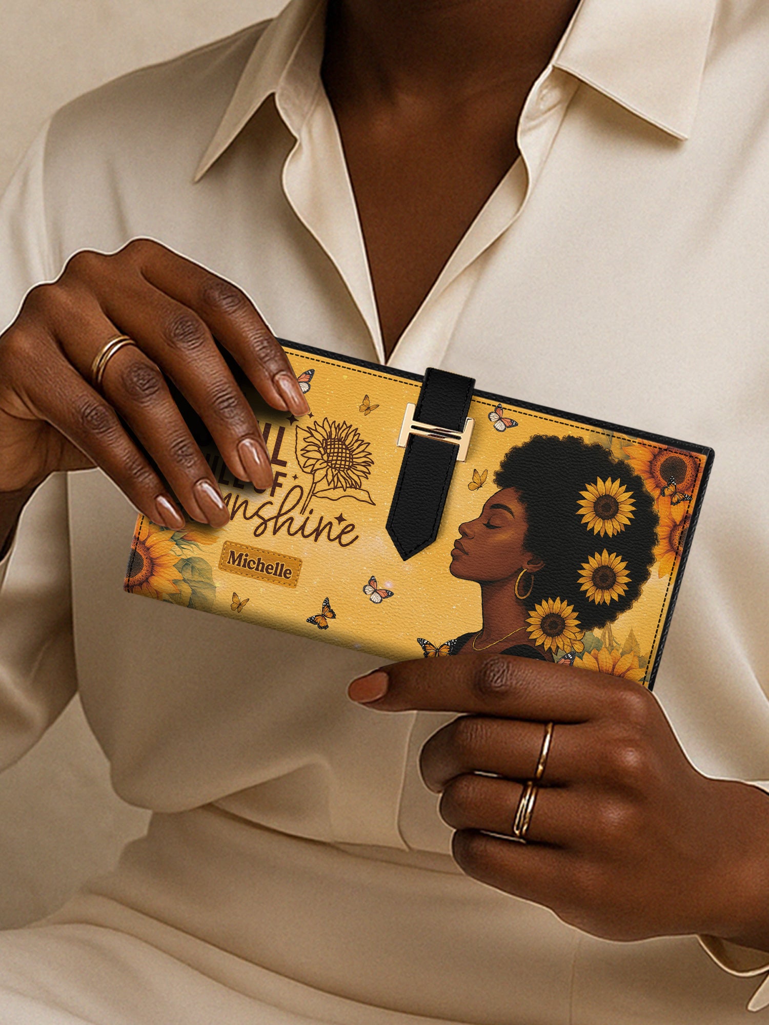 Sunshine Soul Tab Closure Wallet