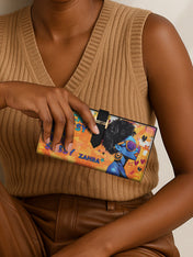 Black Classy Tab Closure Wallet