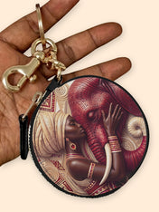 Walk in Strength Circular Coin Pouch Bag Charm QR0XD300