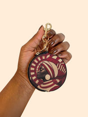 Torch Bearer Circular Coin Pouch Bag Charm QR0XD400