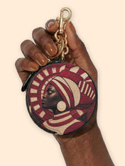 Torch Bearer Circular Coin Pouch Bag Charm QR0XD400