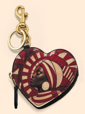Torch Bearer Heart Coin Pouch Bag Charm QR0XD400