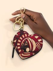 Torch Bearer Heart Coin Pouch Bag Charm QR0XD400