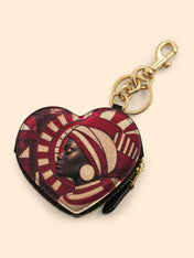 Torch Bearer Heart Coin Pouch Bag Charm QR0XD400