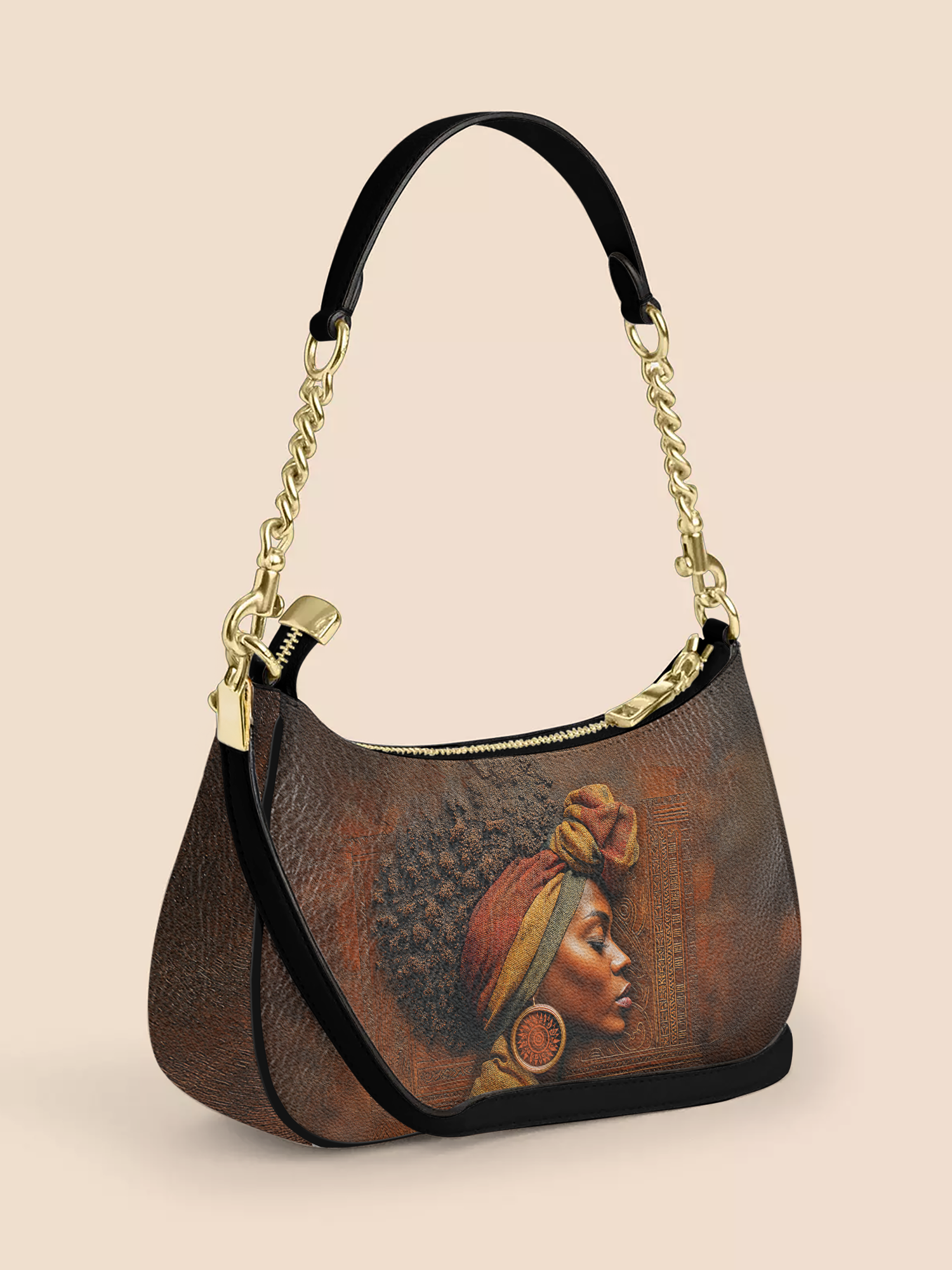Afro-Elegance Demi Crossbody Bag QR0HH022