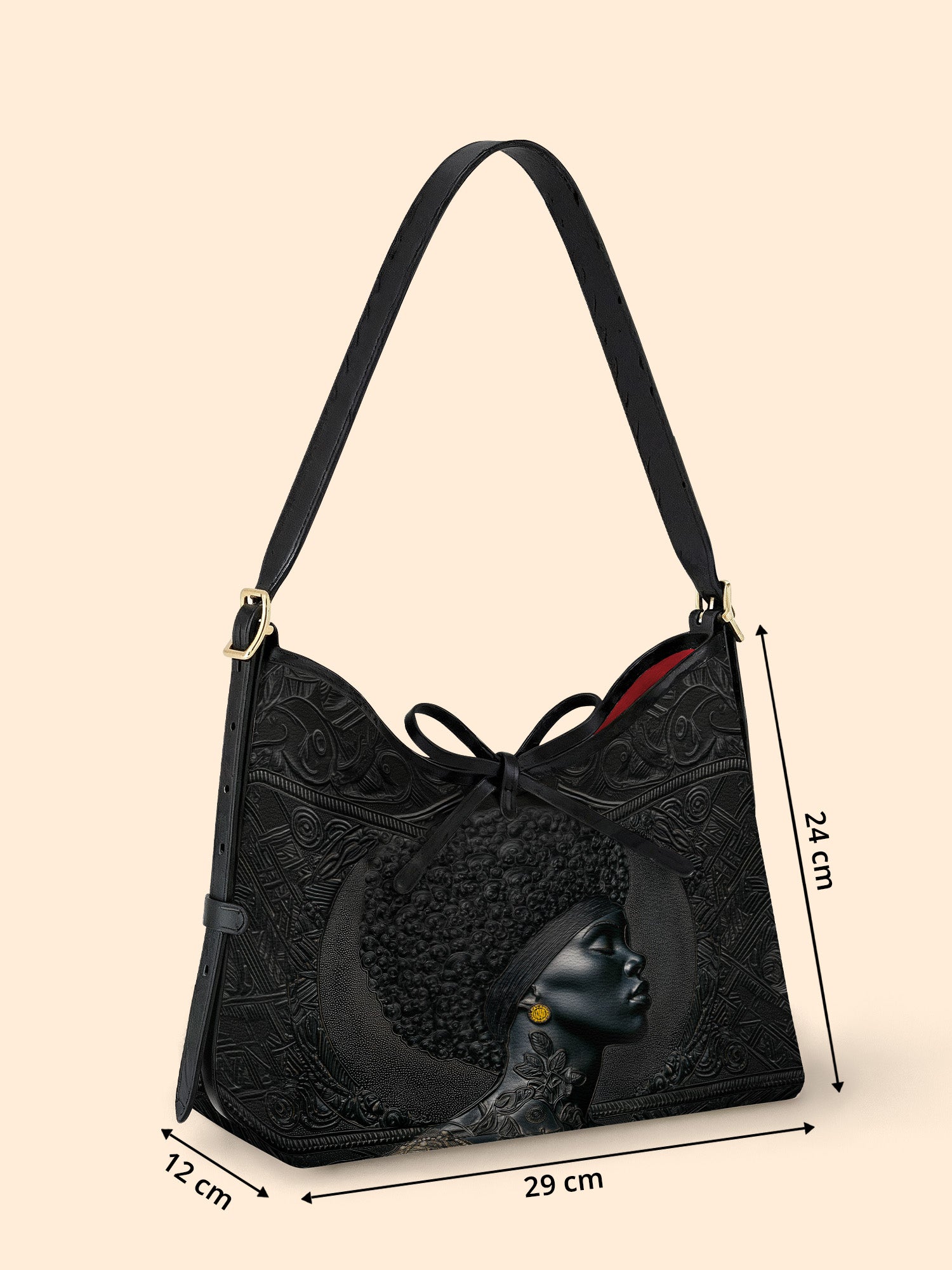 Crowned In Onyx Bowline Hobo Bag QR0XD119