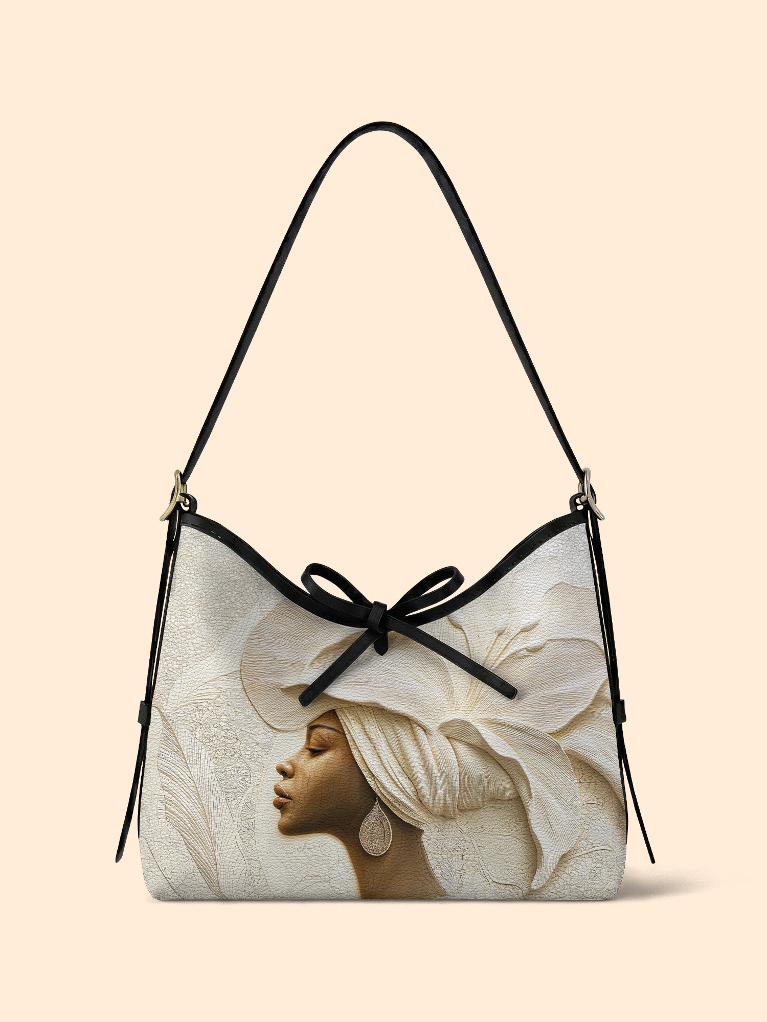 Ivory Blossom Bowline Hobo Bag QR0TV067