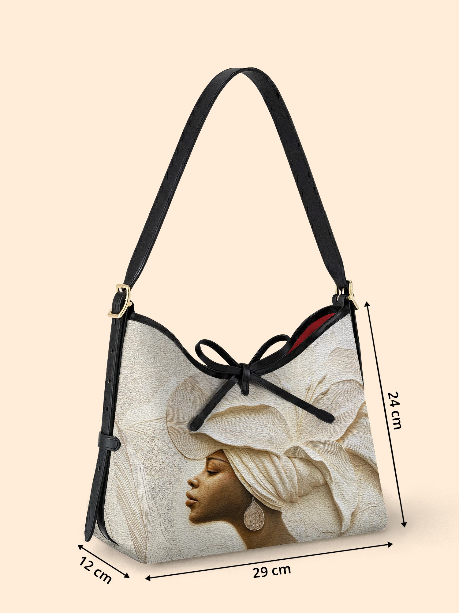 Ivory Blossom Bowline Hobo Bag QR0TV067