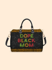 DOPE BLACK MOM Juneteenth Leather Boston Bag QR0XD1033