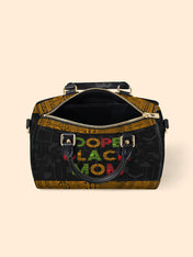 DOPE BLACK MOM Juneteenth Leather Boston Bag QR0XD1033