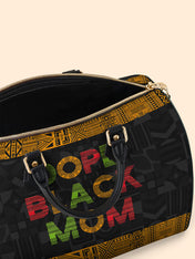 DOPE BLACK MOM Juneteenth Leather Boston Bag QR0XD1033