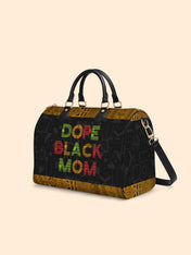 DOPE BLACK MOM Juneteenth Leather Boston Bag QR0XD1033