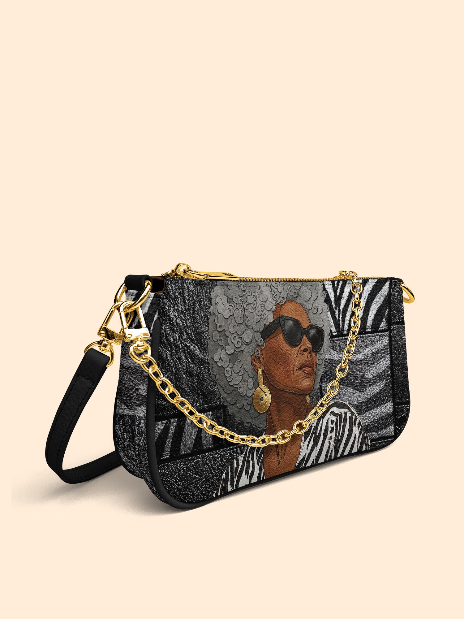 Midnight Zebra Classic Zip Pochette QR0TV259