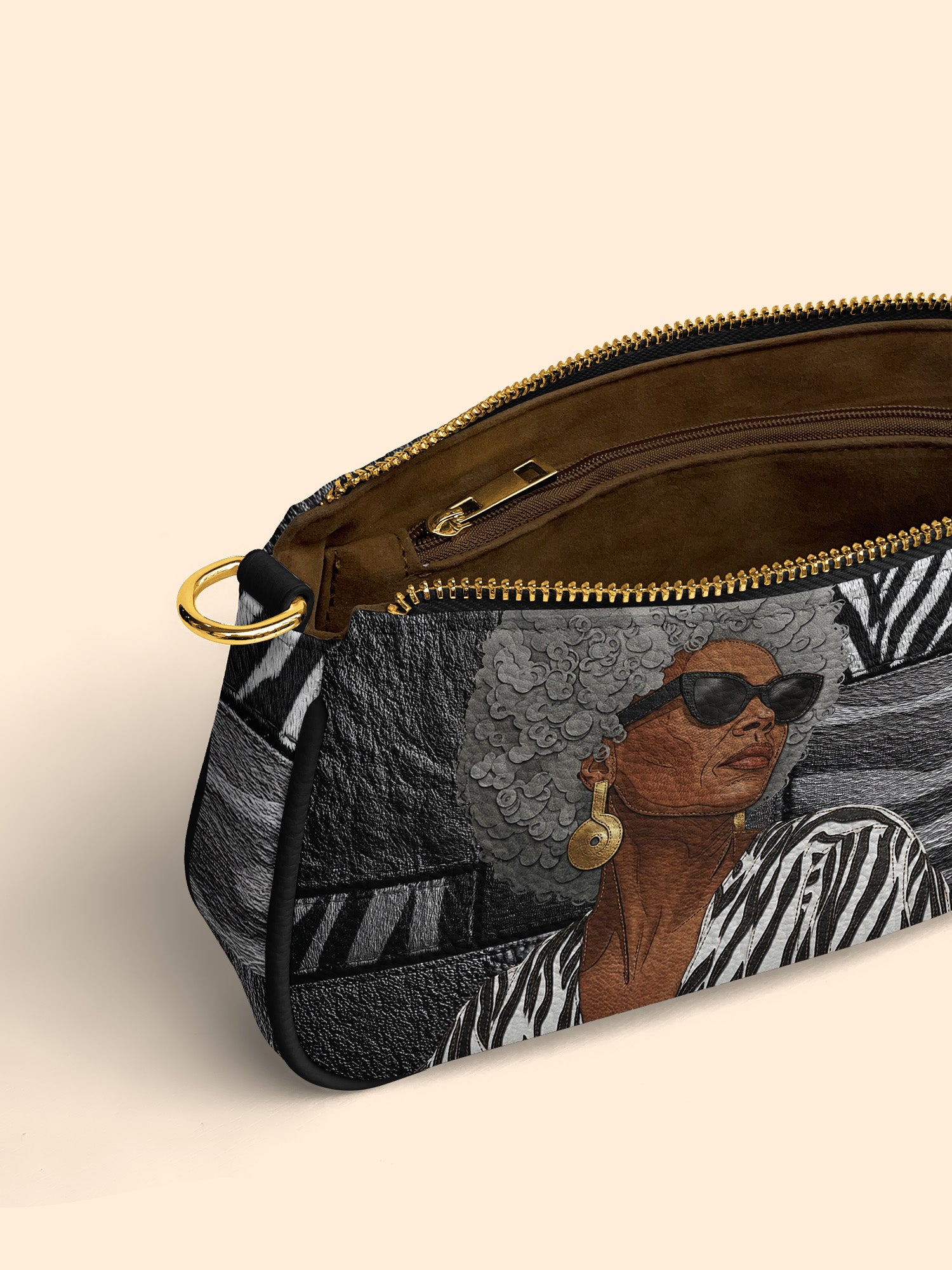Midnight Zebra Classic Zip Pochette QR0TV259