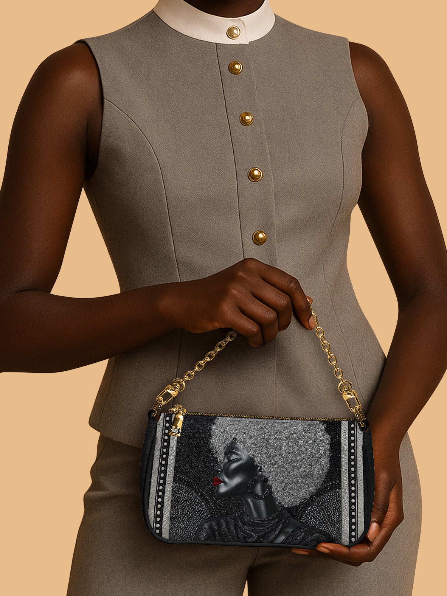 Silver Crown Matriarch Classic Zip Pochette QR0XD1034
