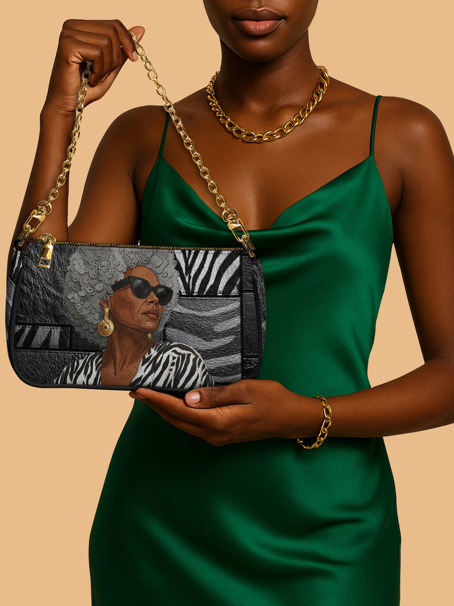 Midnight Zebra Classic Zip Pochette QR0TV259