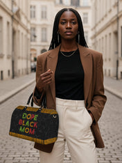 DOPE BLACK MOM Juneteenth Leather Boston Bag QR0XD1033