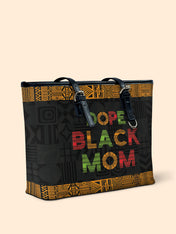 DOPE BLACK MOM Juneteenth Leather Bucket Bag QR0XD1033