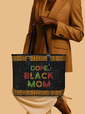 DOPE BLACK MOM Juneteenth Leather Bucket Bag QR0XD1033