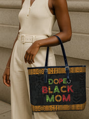 DOPE BLACK MOM Juneteenth Leather Bucket Bag QR0XD1033