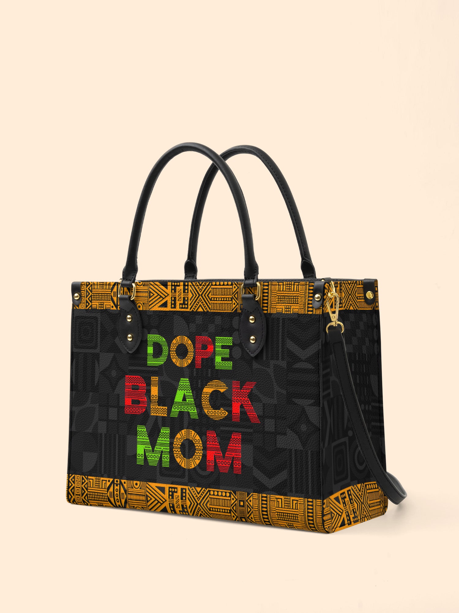 DOPE BLACK MOM Juneteenth Premium Leather Handbag QR0XD1033